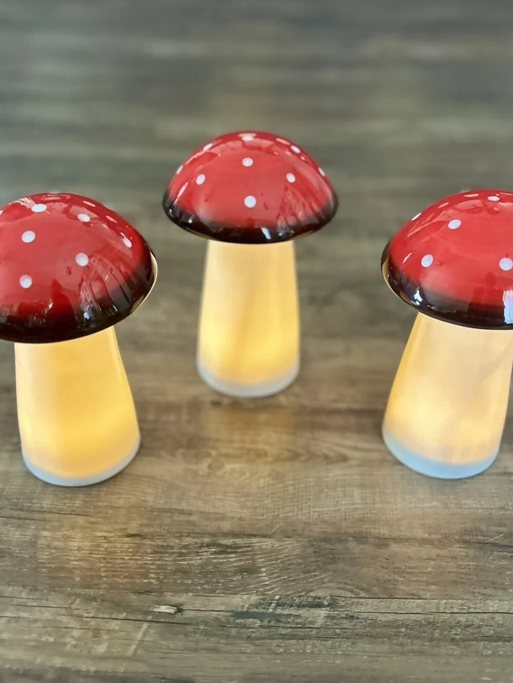 Streamline Imagined Mushroom Light Bundle of 3 Lights 7” Tall